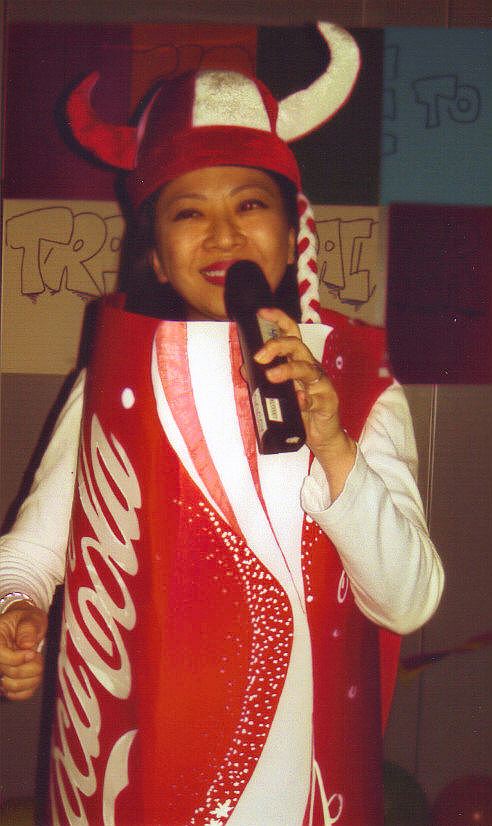 Vivienne as the singing coke can at TTT