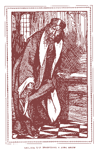 Shylock illustrated by Arthur Rackham, 1909